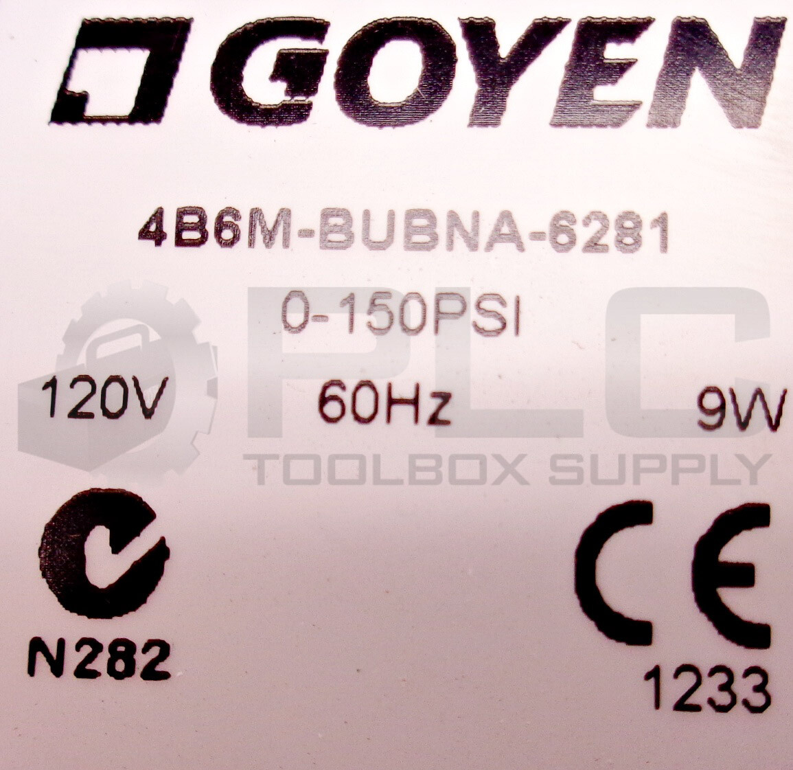 NEW GOYEN 4B6M-BUBNA-6281 SOLENOID VALVE 0-150PSI 120V 60HZ 9W