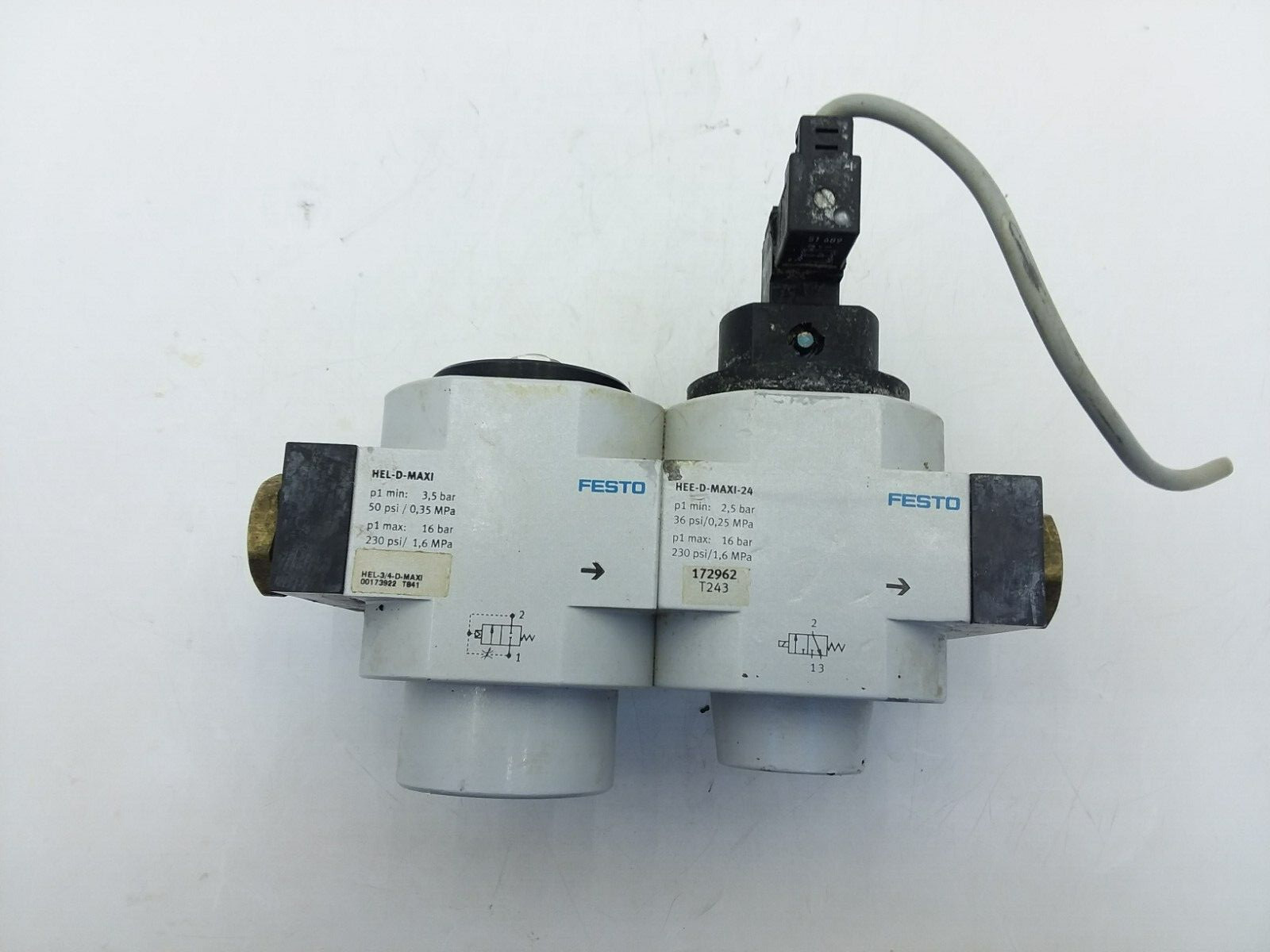 FESTO HEL-D-MAXI / HEE-D-MAXI-24 START VALVE 36-230 PSI SOFT START VALVE