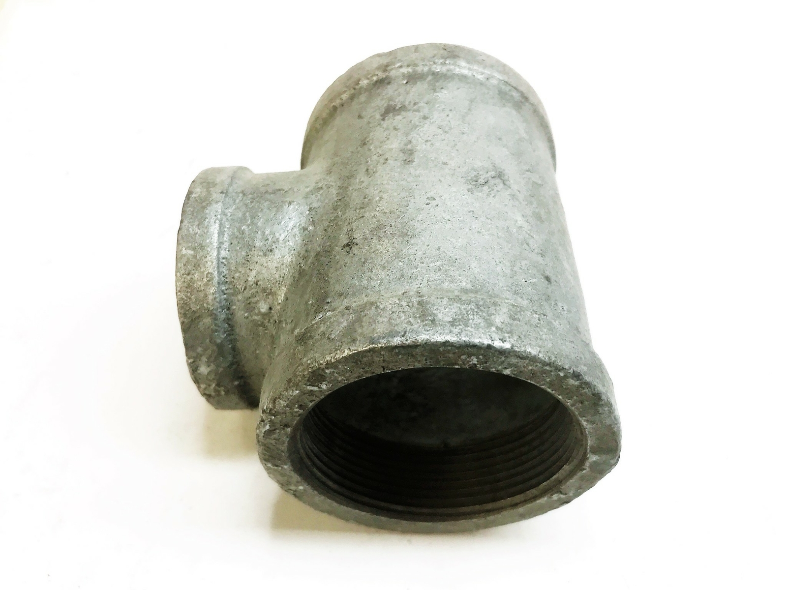Galvanized Malleable Iron 2″ Female x 1-1/2″ Female x 2″ Female Reducer Tee NOS