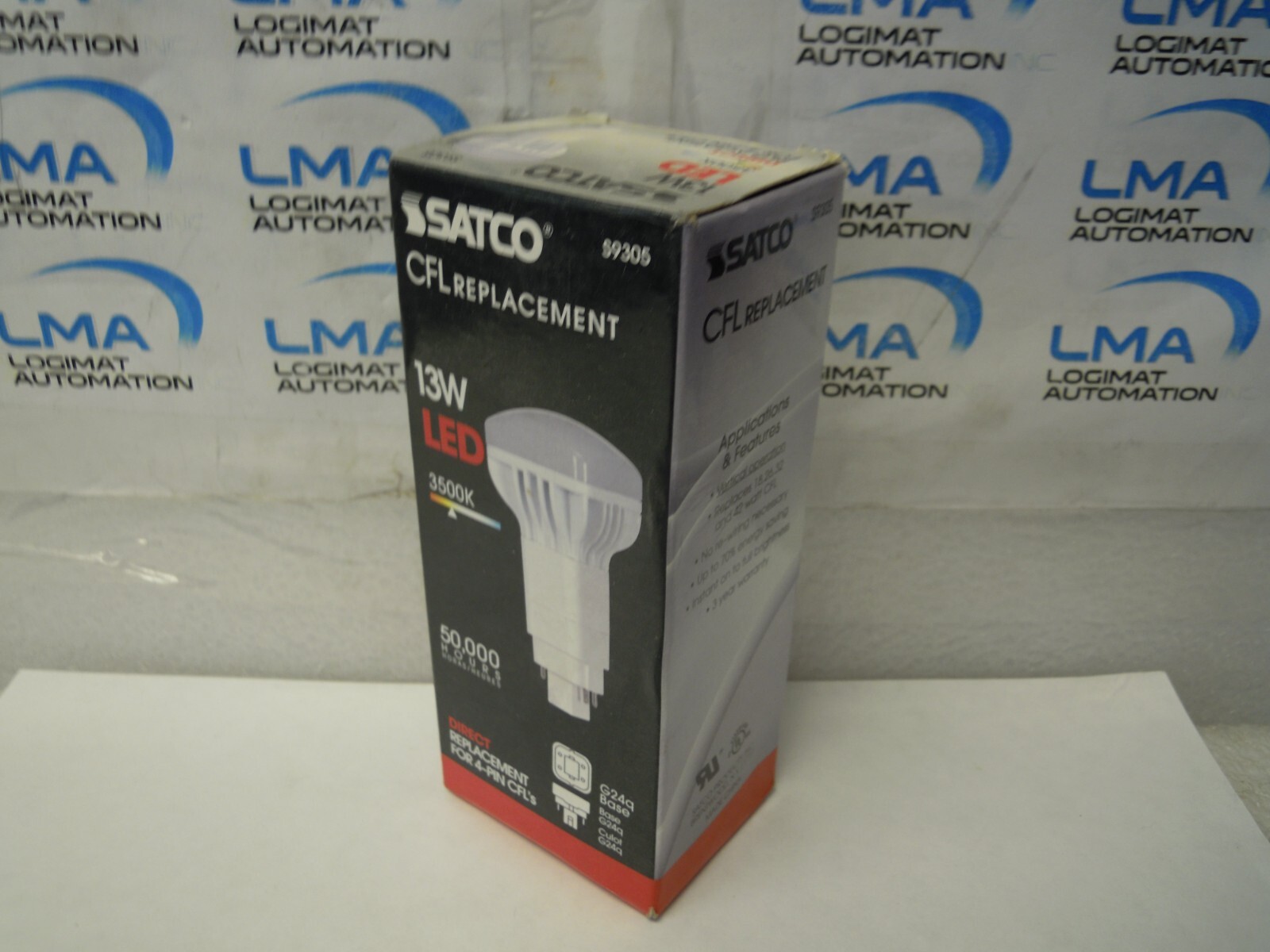 SATCO 13G24Q/LED/3500K VERTICAL CFL LED 13W 4-PIN G24Q 3500K LIGHT LAMP BULB*NEW