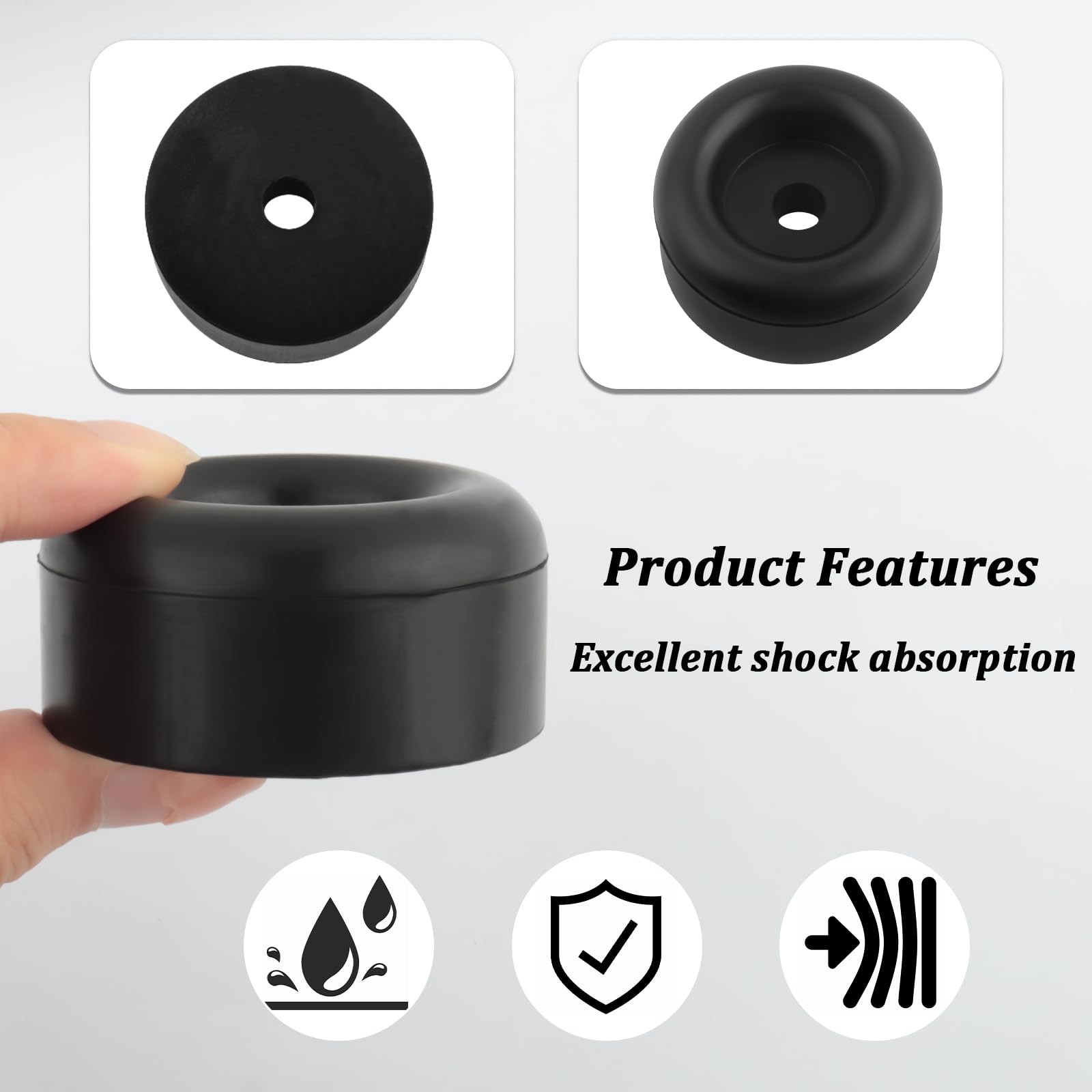 4PCS 2.12 Inch Rubber Bumper Stops Shock-Absorbing,Trailer Ramp Door Rubber
