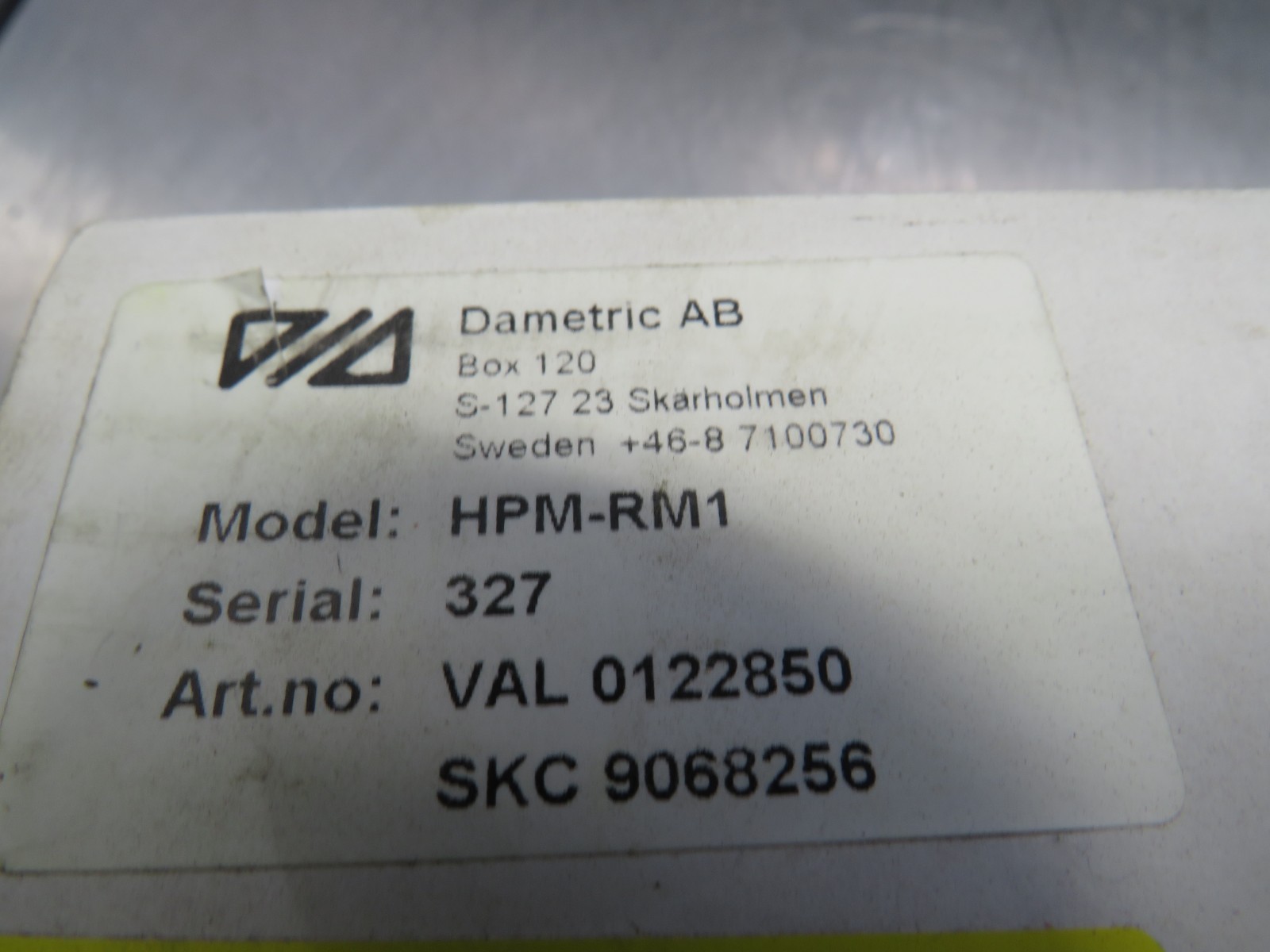 Dametric AB HPM-RM1 Hydraulic Pressure Board Valmet VAL0122850