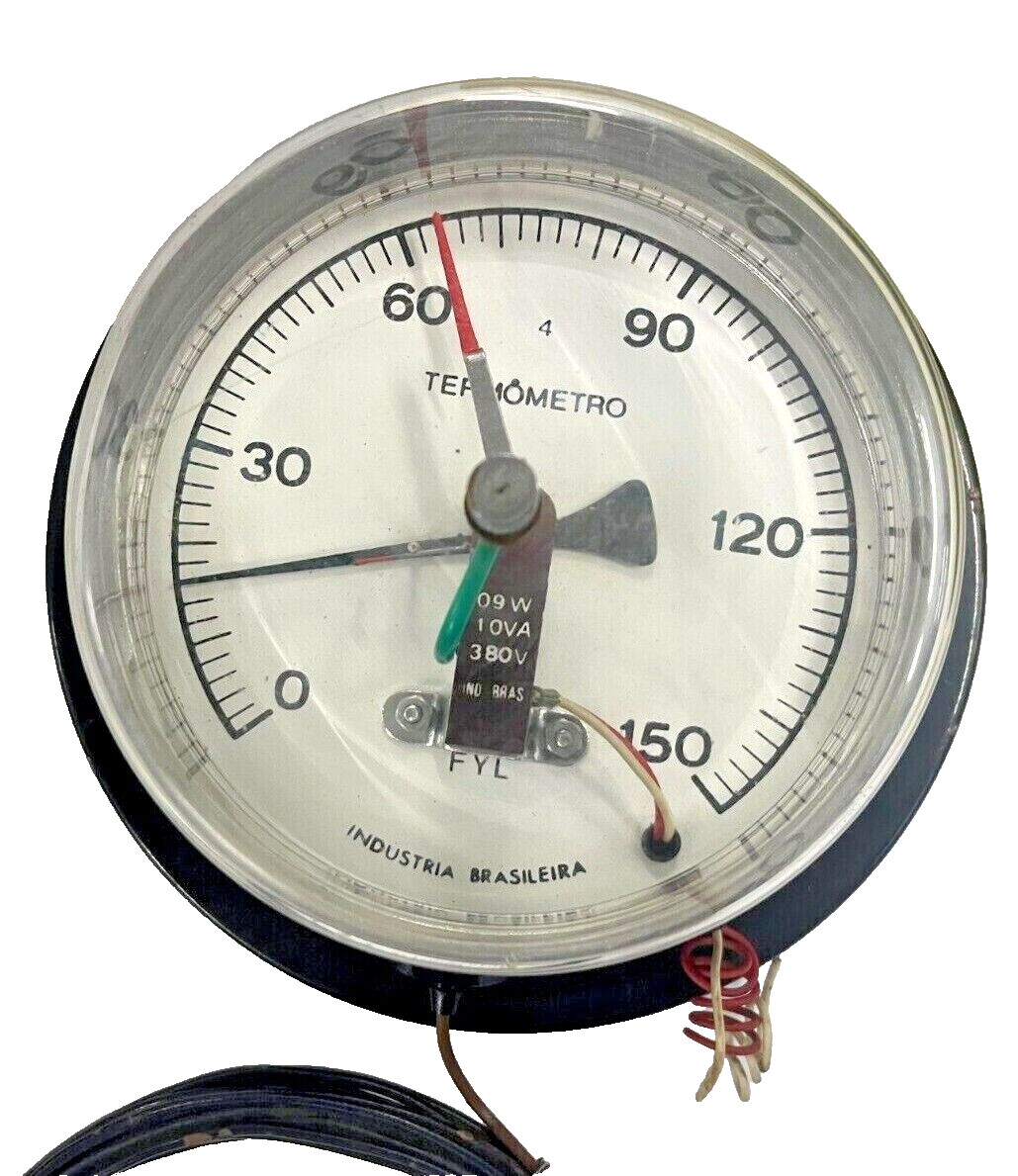 TERMOMETRO Industrial Temperature Indicator with Switch 0-150 deg.C 6″ dial 3m