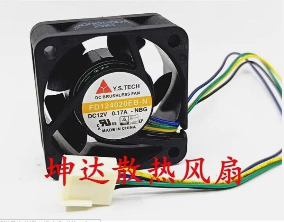 Y.S.TECH FD124020EB-N 12V 0.17A 4020 4-Wire Cooling Fan