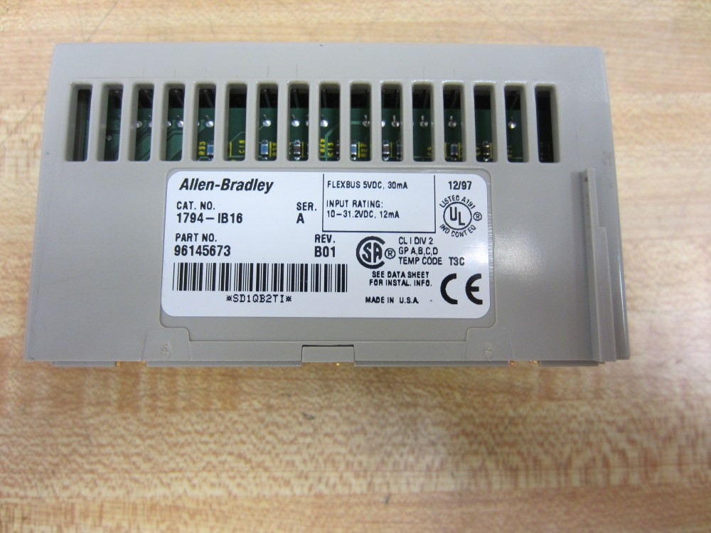Allen Bradley 1794-IB16 Input Module Series A Rev B01