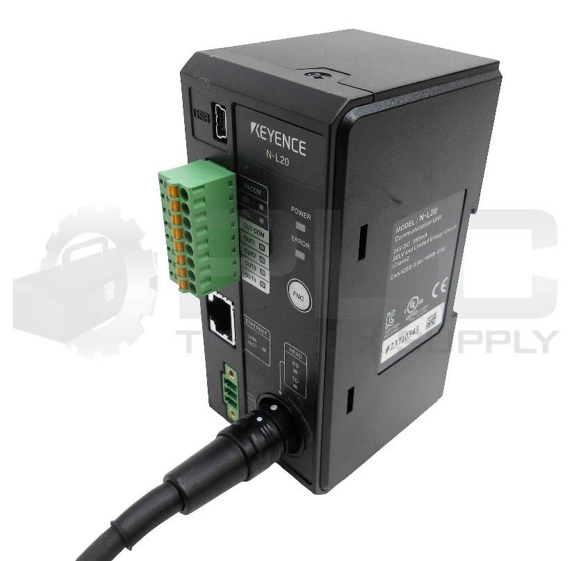 KEYENCE N-L20 COMMUNICATION UNIT 24VDC 380MA
