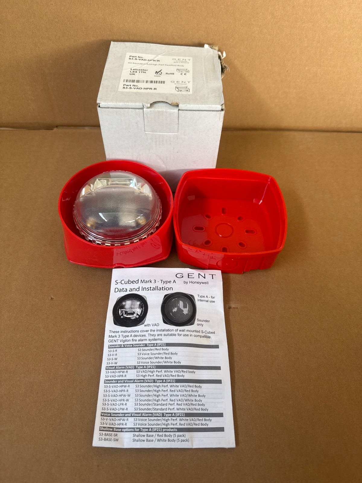 GENT S3-S-VAD-HPR-R S3 SOUNDER/VAD/High Perf Red/Red Body