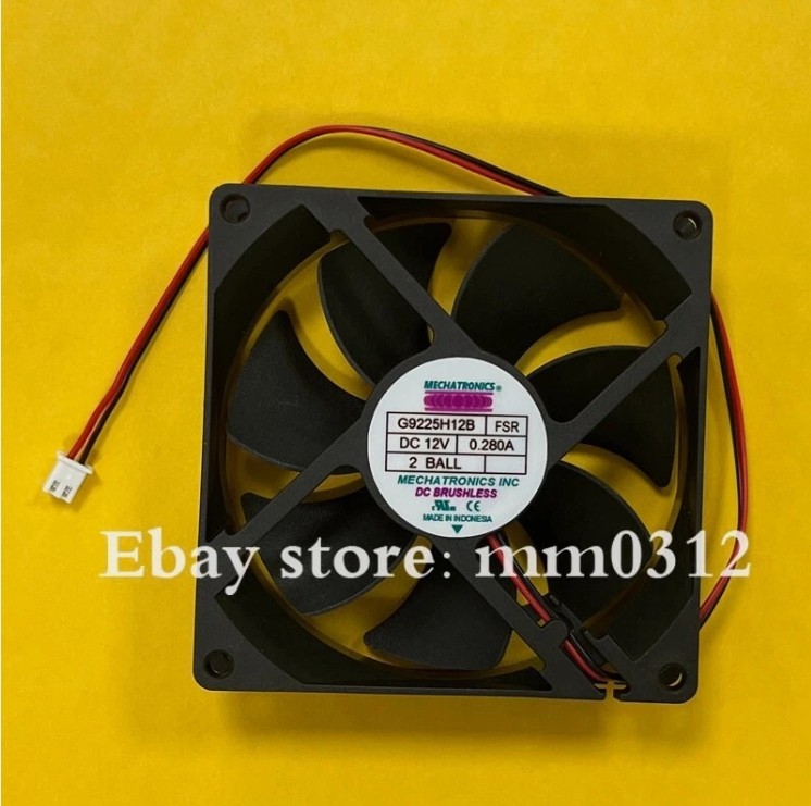 MECHATRONICS G9225H12B FSR 9225 DC12V 0.28A 92*92*25MM 2-wire ball cooling fan