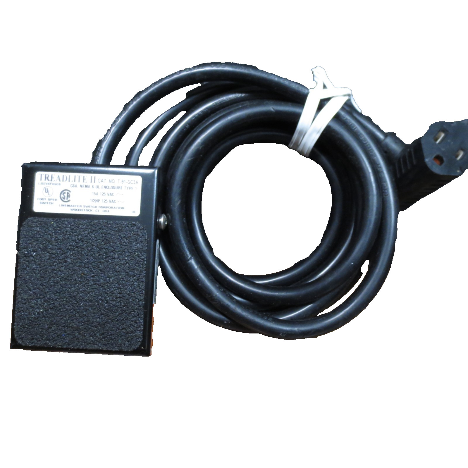 Treadlite II T-91-SC3A LineMaster Foot Switch Push Pedal 1/2HP 125VAC 15A USA