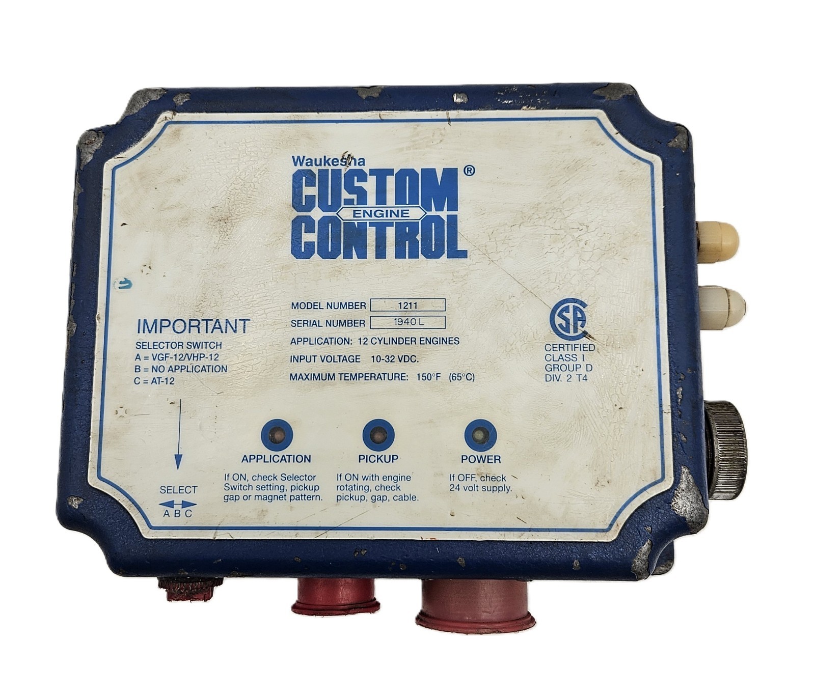 WAUKESHA CUSTOM ENGINE CONTROL 1211 12CYLINDER ENGINES 740609 [FAST SHIPPING]