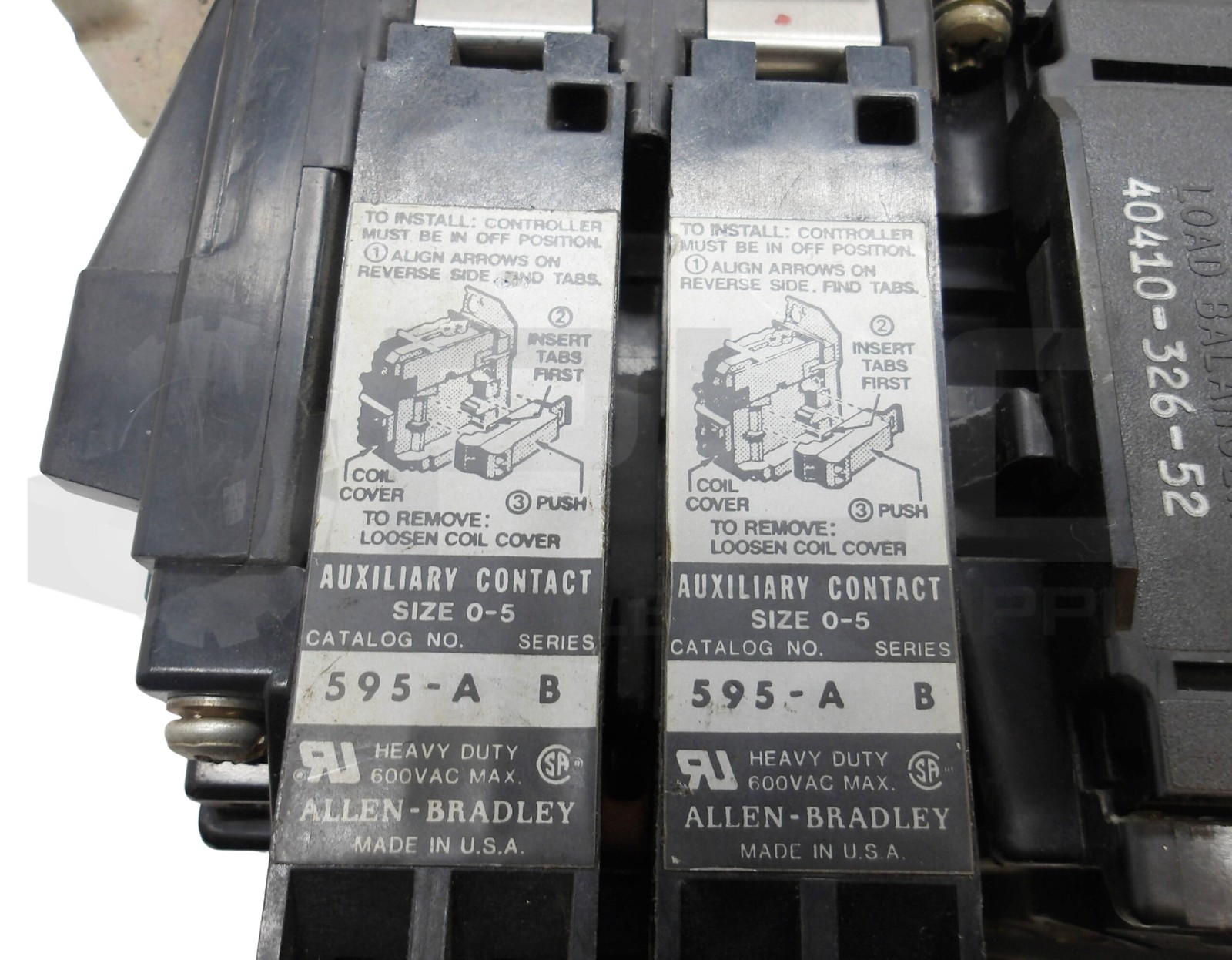 ALLEN BRADLEY 500-BOD920 /B W/ CB236 W/ (2) 595-A /B W/ RCS2A-6 W/ 40410-326-52
