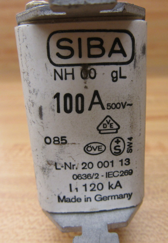 Siba 20-001-13 Fuse 100A NH 00 GL