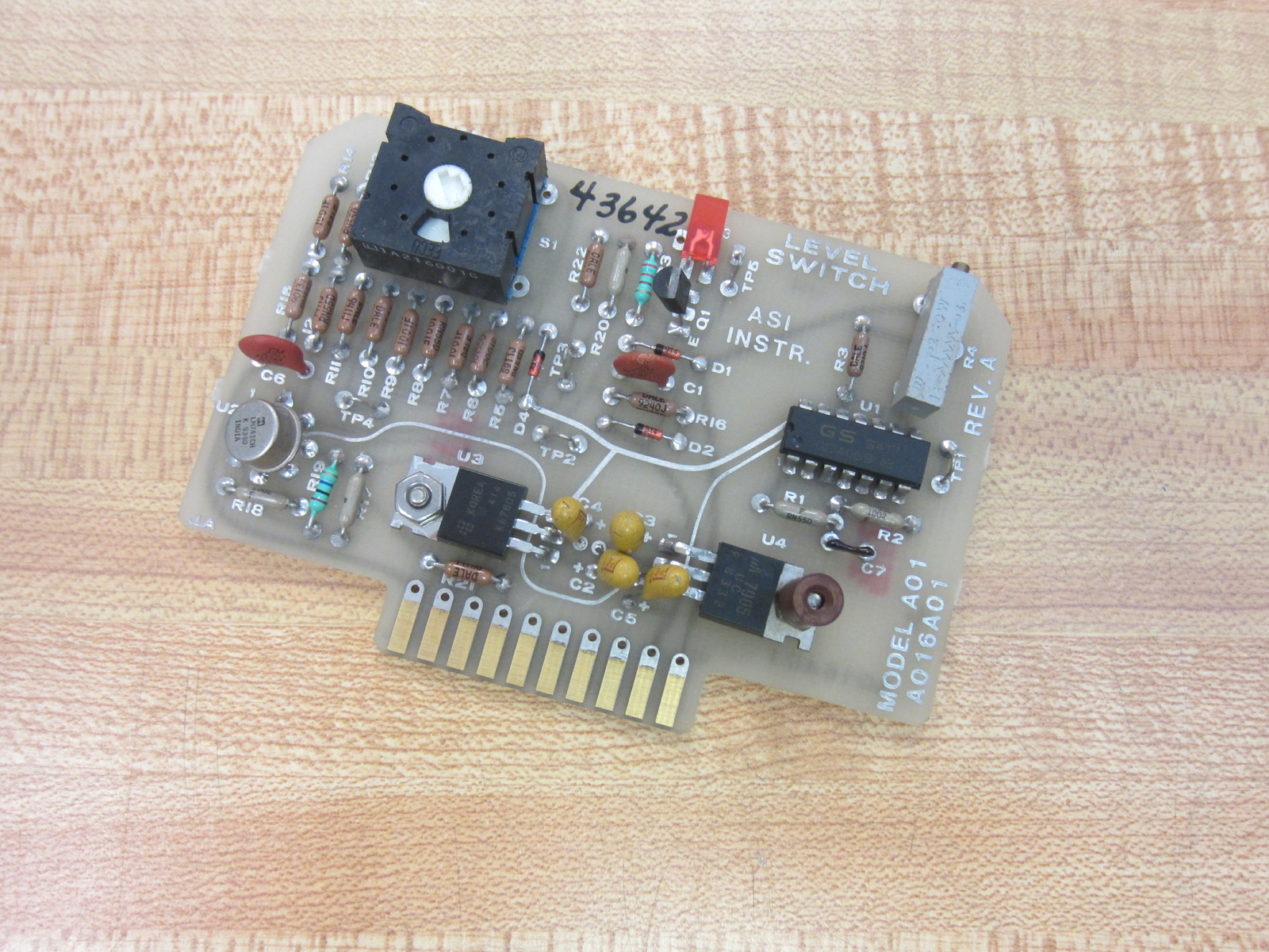 ASI A01 Level Switch Board Model:A01 A0116901
