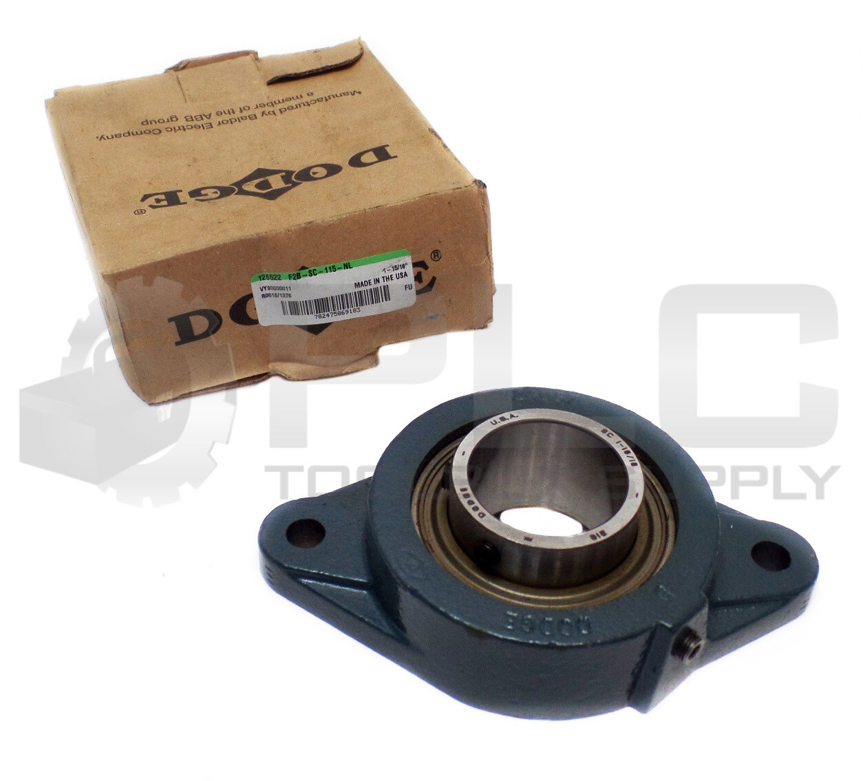 NEW DODGE 126522 F2B-SC-115-NL FLANGE MOUNT BEARING, BORE: 1-15/16″, 124057