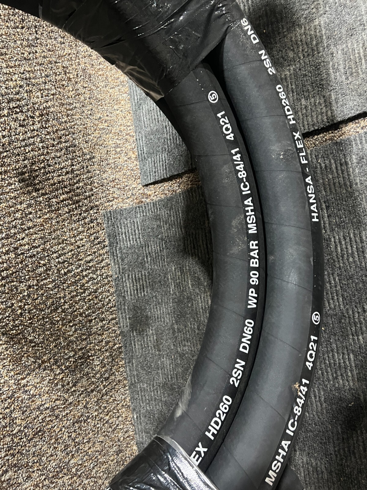 HANSA-FLEX Braided Hose 25FT HD260 2SN DN60 WP 90 BAR MSHA IC-84/41