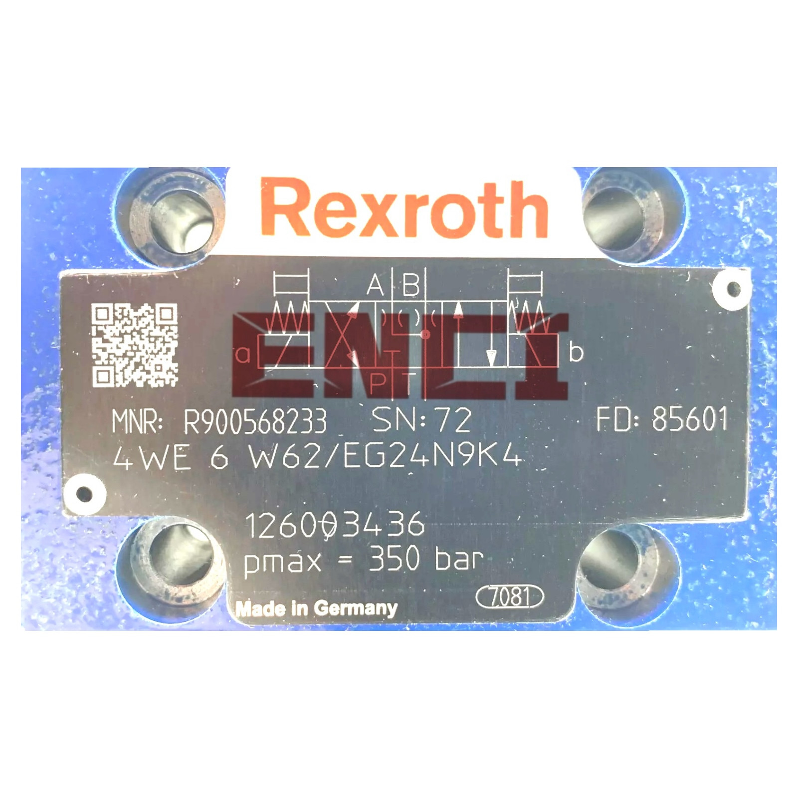 4WE 6 W62/EG24N9K4 Bosch Rexroth Solenoid Valve 4WE6W62/EG24N9K4