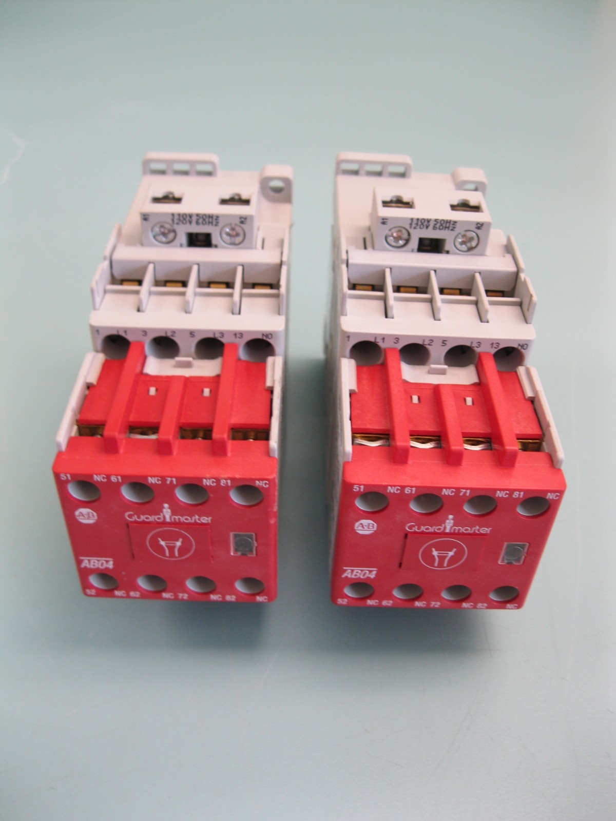 Lot (2) Allen-Bradley 100-C09*10 Contactor Ser A w 100S-F Guardmaster Relay C7