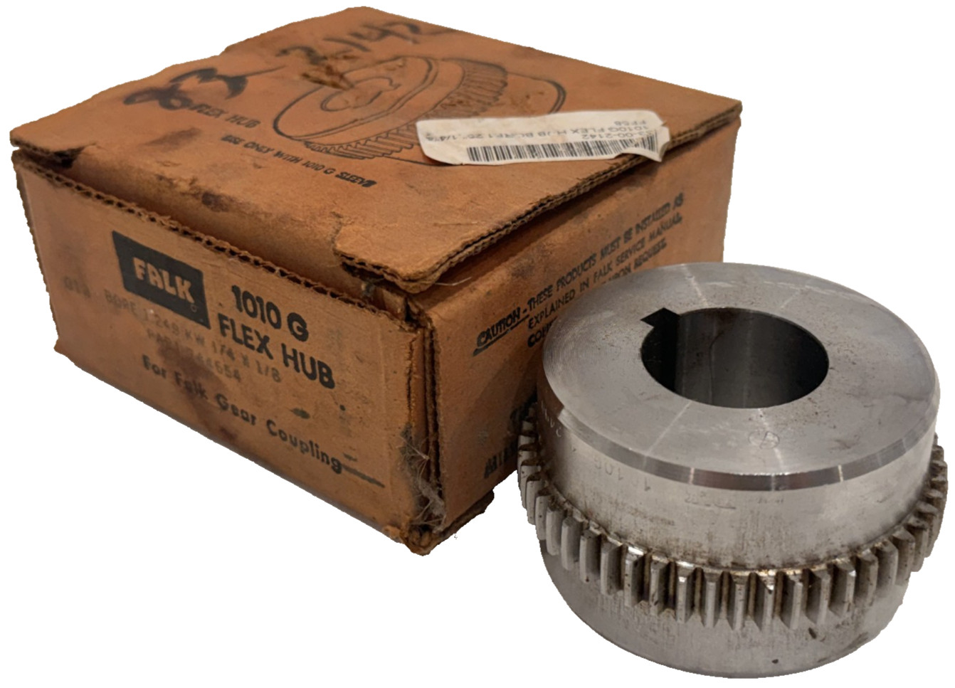NEW FALK 744654 1010G FLEX HUB 1.249″ BORE 1/4 X 1/8 KW