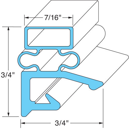 DOOR GASKET 24-1/2 X 29-1/2 280984-2 for Kairak KAI280984-2