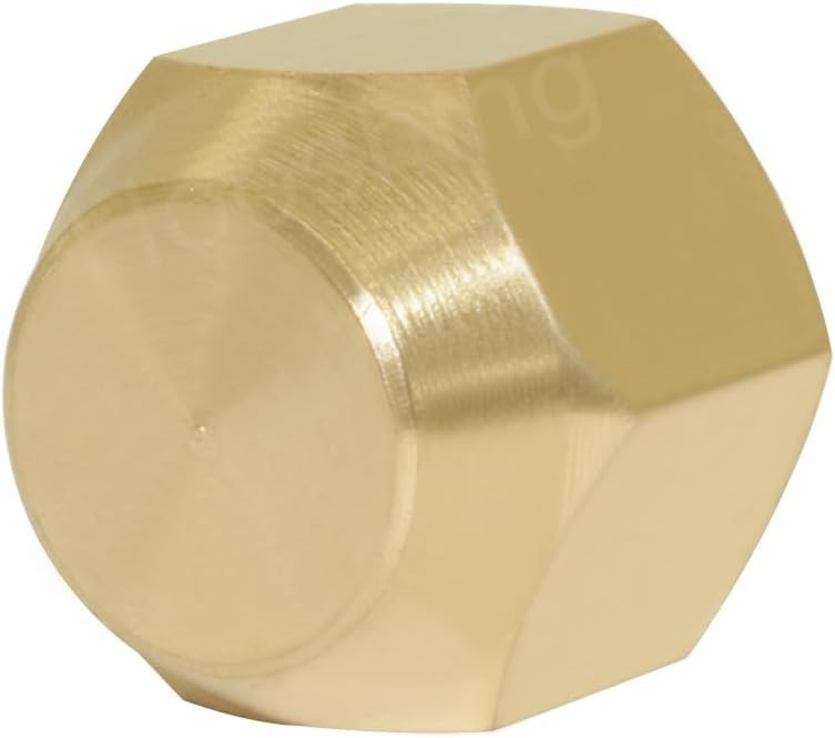 2PCS Brass Flare Tube Fitting 1/2″ OD Tube SAE 45 Degree Hex Flare Cap Female Se