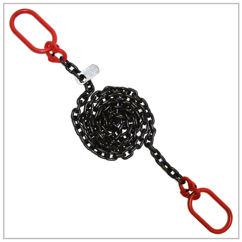 3/8″ x 15′ Lifting Chain Sling Grade 80 Oblong Master Links Attachment Crane