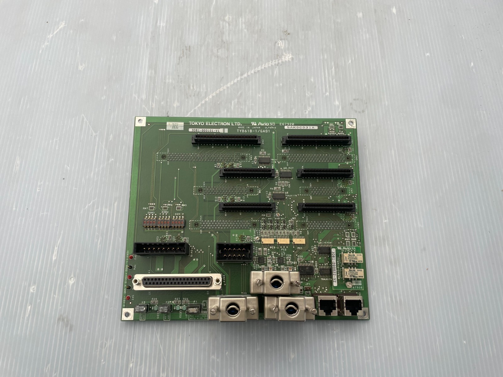 TEL Tokyo Electron 3D81-000101-V1 Gas Interface PCB TYB61B-1/GAS1