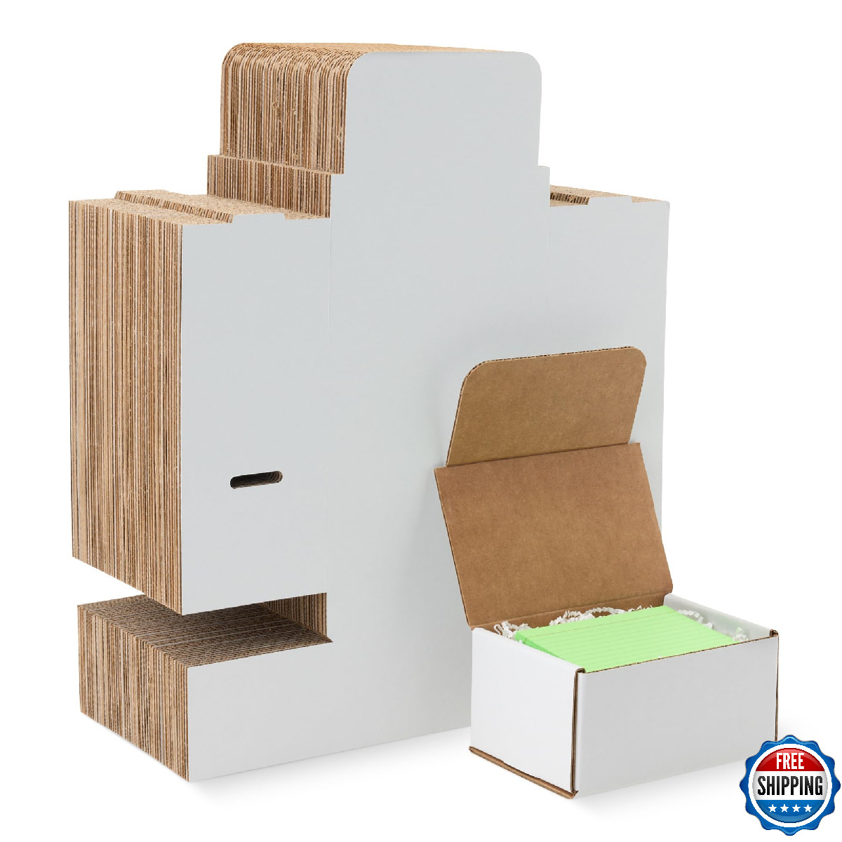 Amazon Basics Cardboard Shipping Mailer Boxes, 6″ x 4″ x 3″, White, 50-Pack