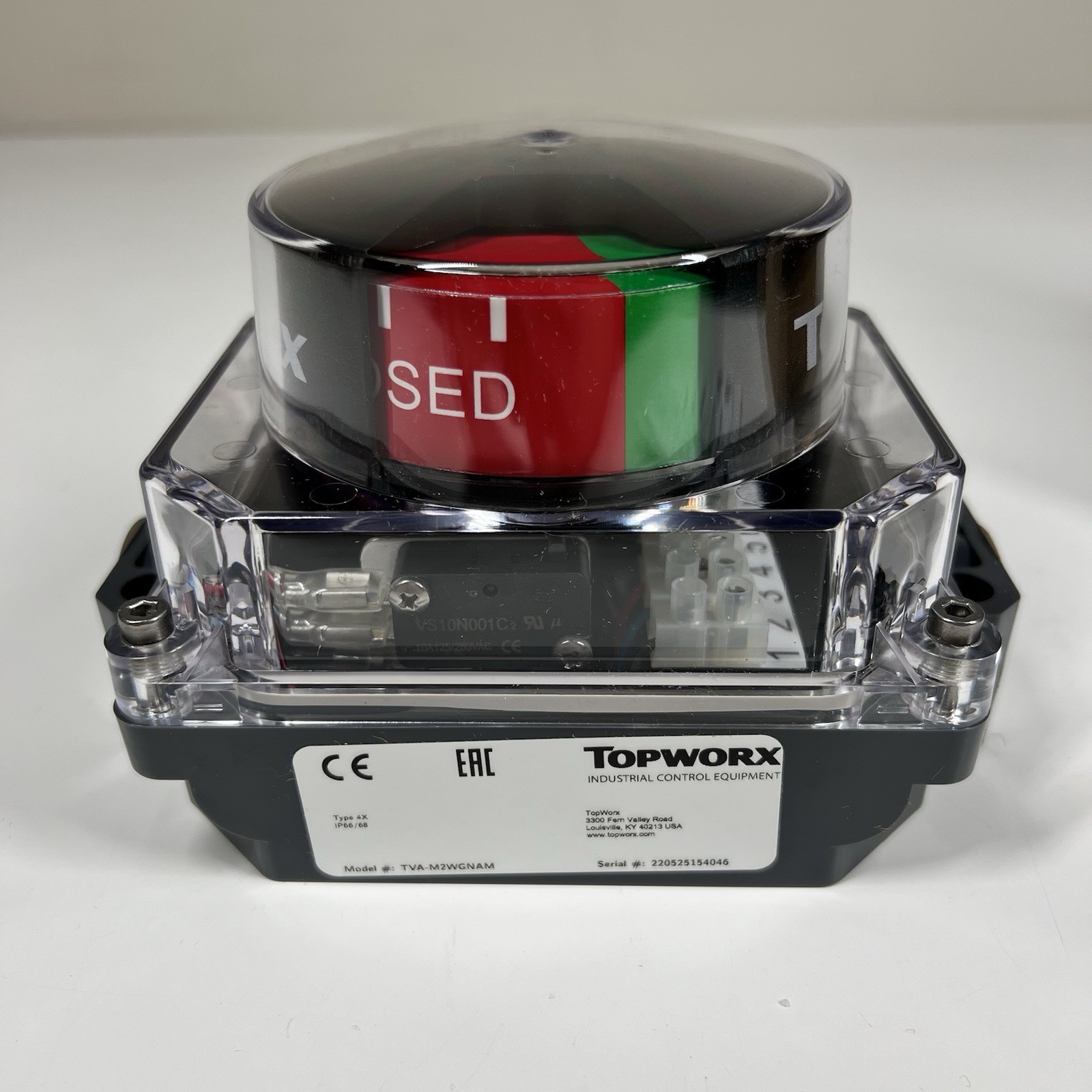 Emerson Fisher TopWorx TVA-M2WGNAM Valve Limit Switch Valvetop Switchbox Control