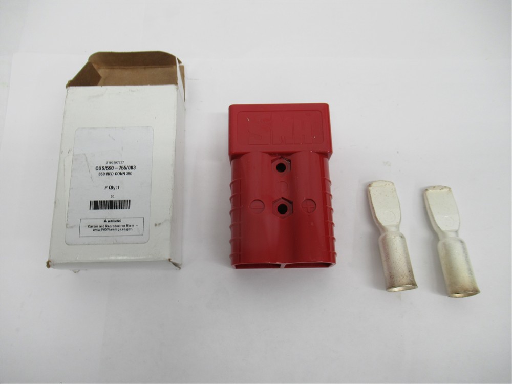 SMH SY350A600V , CUS/590-755/003 , Red 2 Pin Power Connector , 3/0 AWG