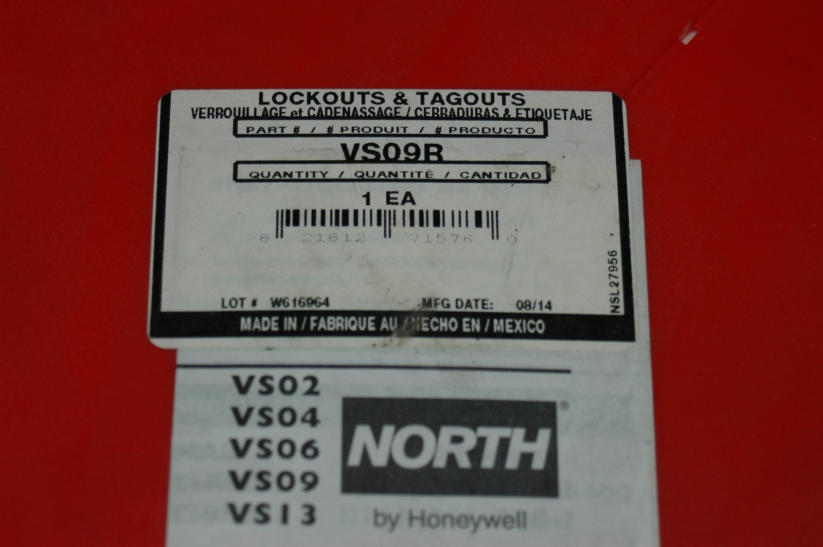LOCKOUT, VALVE, VS-09 FOR VALVE HANDLES 6-1/2″ TO 10″ -SURPLUS-