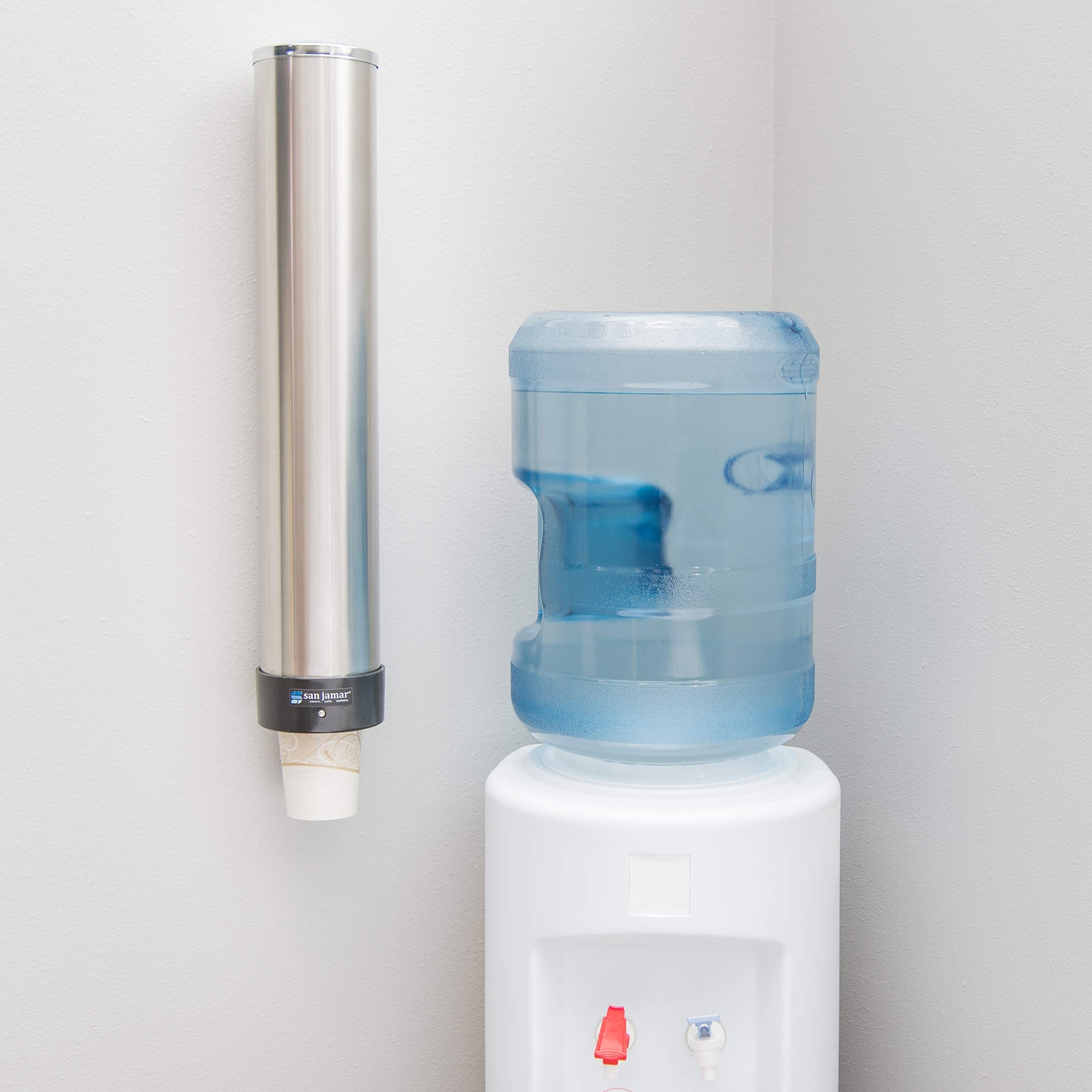 San Jamar Pull-Type Cup Dispenser 12-24 Oz. Cups for Restaurants Home and Office