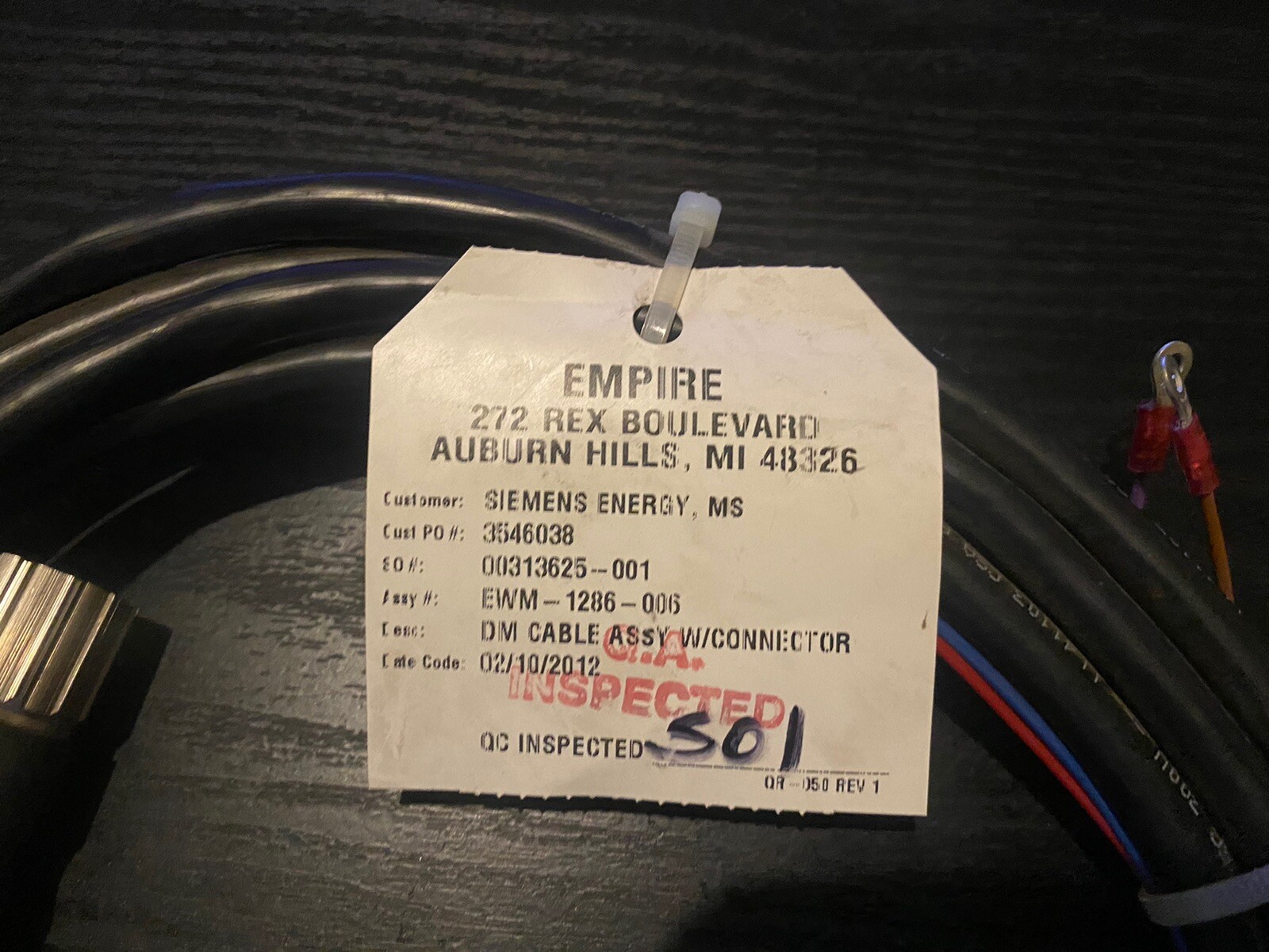 Empire EWM-1286-006 DM Cable ASSY W/CONNECTOR🔥🔥Brand New 🔥🔥🔥