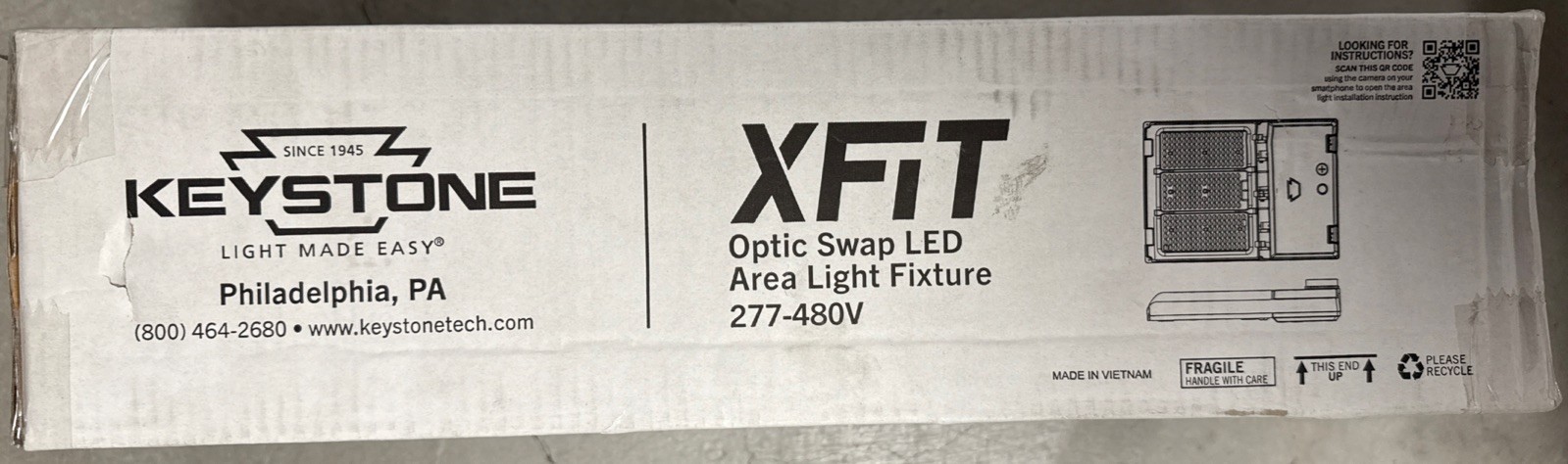 Keystone XFit 140W Optic Swap Power & Color Select LED Area Light Bronze 277-480