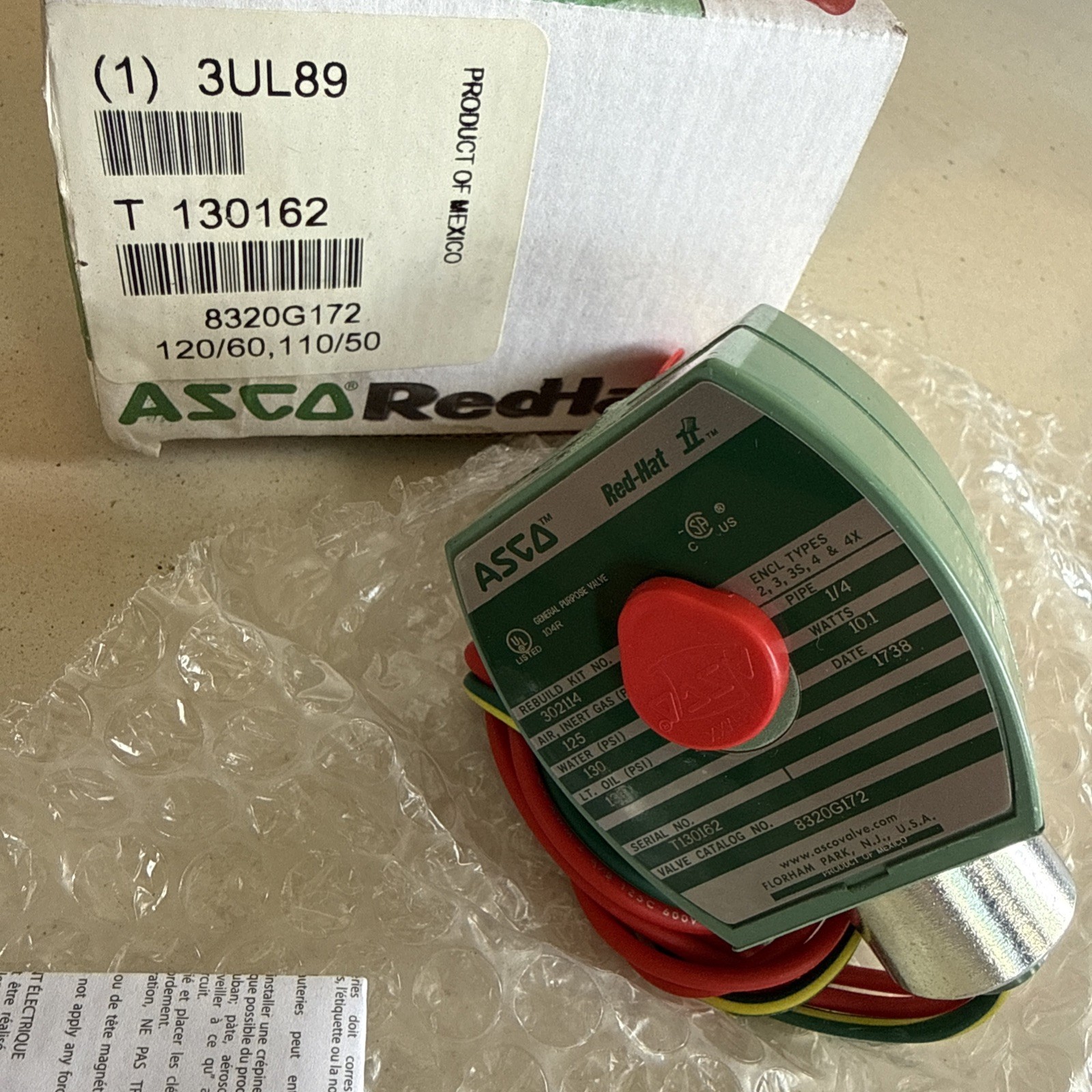 ASCO REDHAT 8320G172/ 3UL89 Quick Exhaust Solenoid Valve Brass New In Box