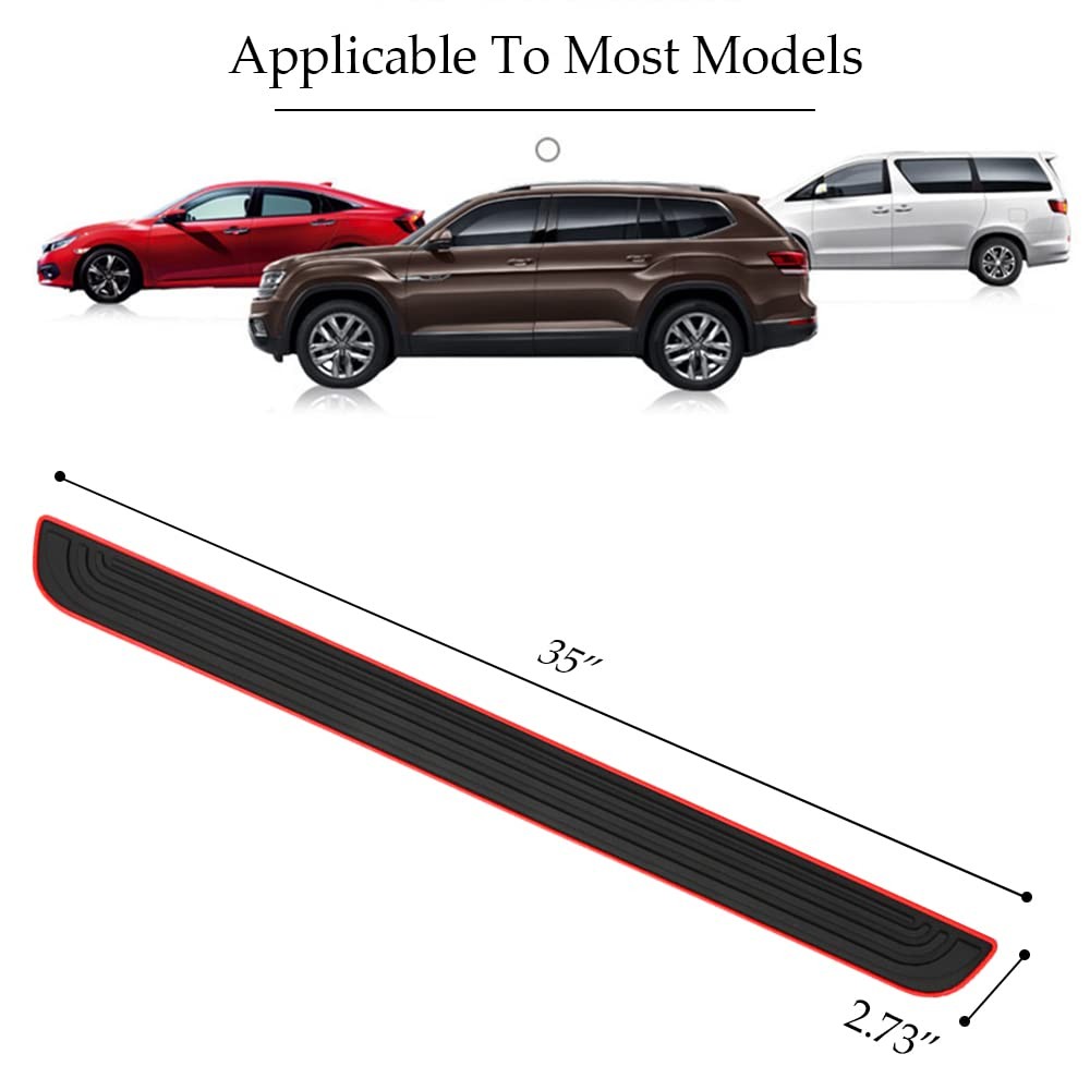 Car Rear Bumper Protector Guard, Universal Rubber Scratch Resistant Trunk Doo…