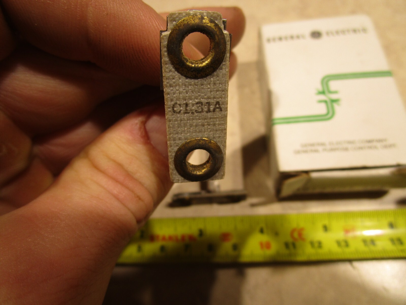 LOT OF 2 GENERAL ELECTRIC C1.31A THERMAL OVERLOAD HEATER ELEMENTS, H0419