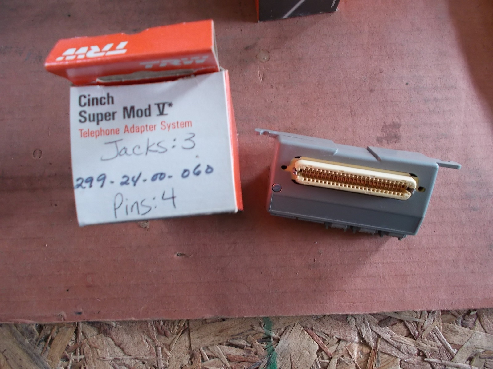 TRW Cinch Super Mod V Telephone Adapter 4-Pins 3-Jacks *FREE SHIPPING*
