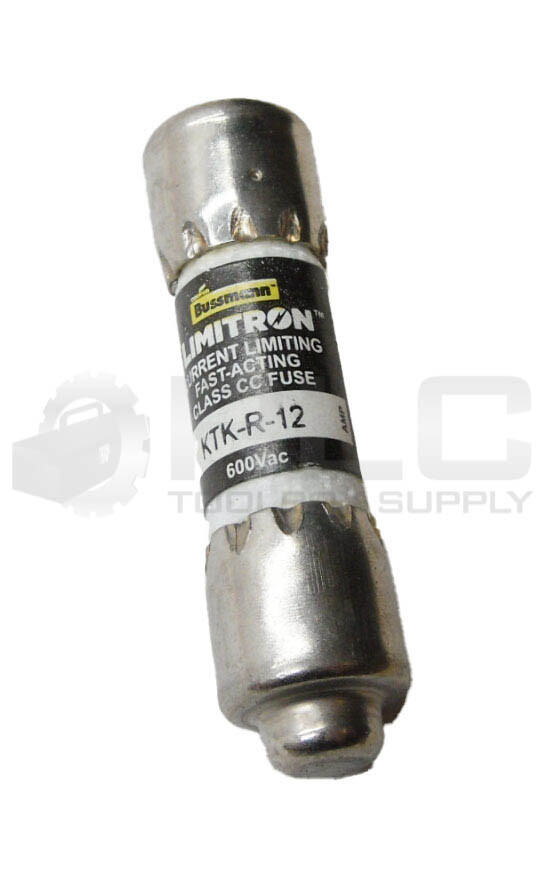 LOT OF 7 NEW BUSSMANN KTK-R-12 FAST ACTING FUSE 12A 600VAC