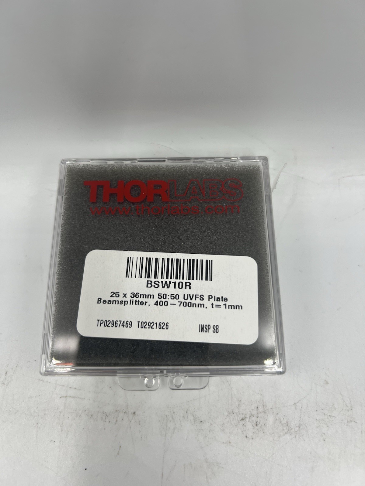 New NOS ThorLabs BSW1R 25x36mm 50:50 UVFS Plate Beamsplitter 400-700nm t=1mm