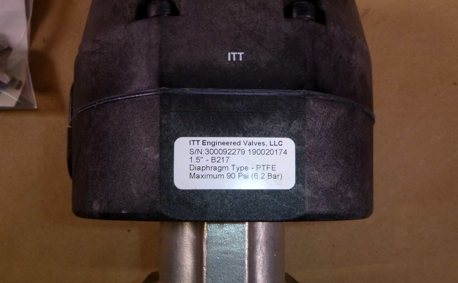 1-1/2″ ITT Pure-Flo Pneumatic Actuator 90psi B217 Part Number 1.5-N-PN-B217