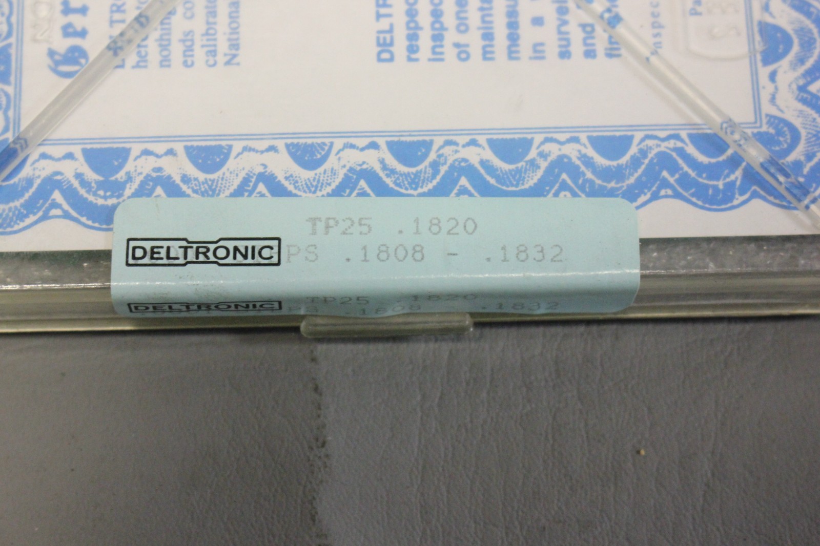 NEW OLD STOCK DELTRONIC PIN GAGE SET TP25 .1820 .1808-.1832