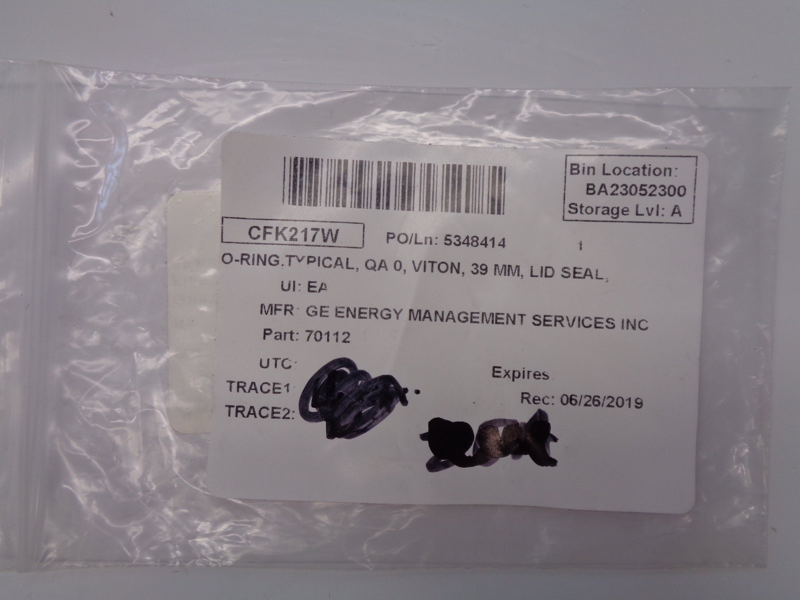 GE ENERGY MANAGEMENT 70112 O-RING PKG OF 2 NSMP