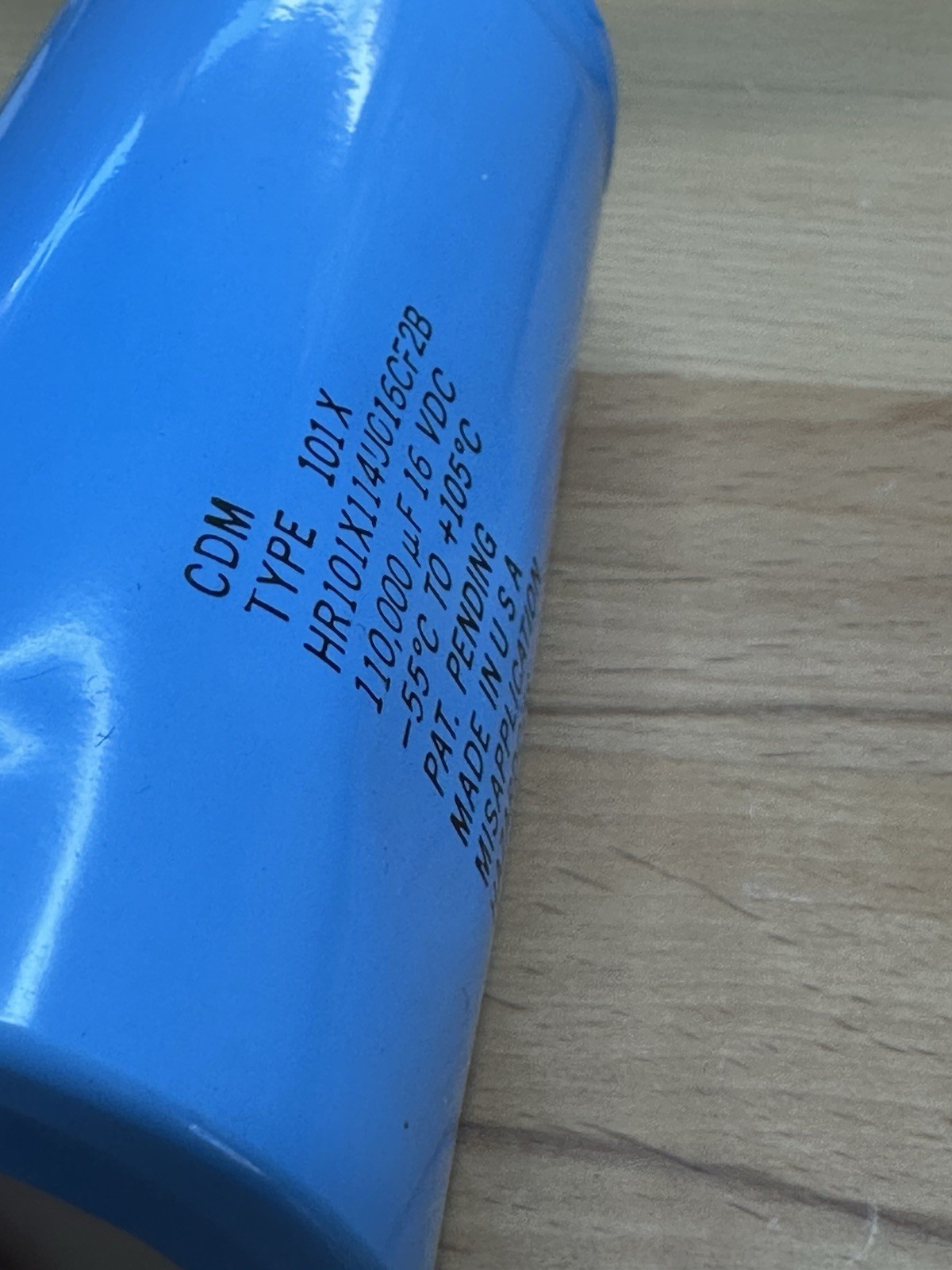 CDE CDM FIXED CAPACITOR HR101X114U016CF2B, 110,000 SCREW IN ADIRONDACK