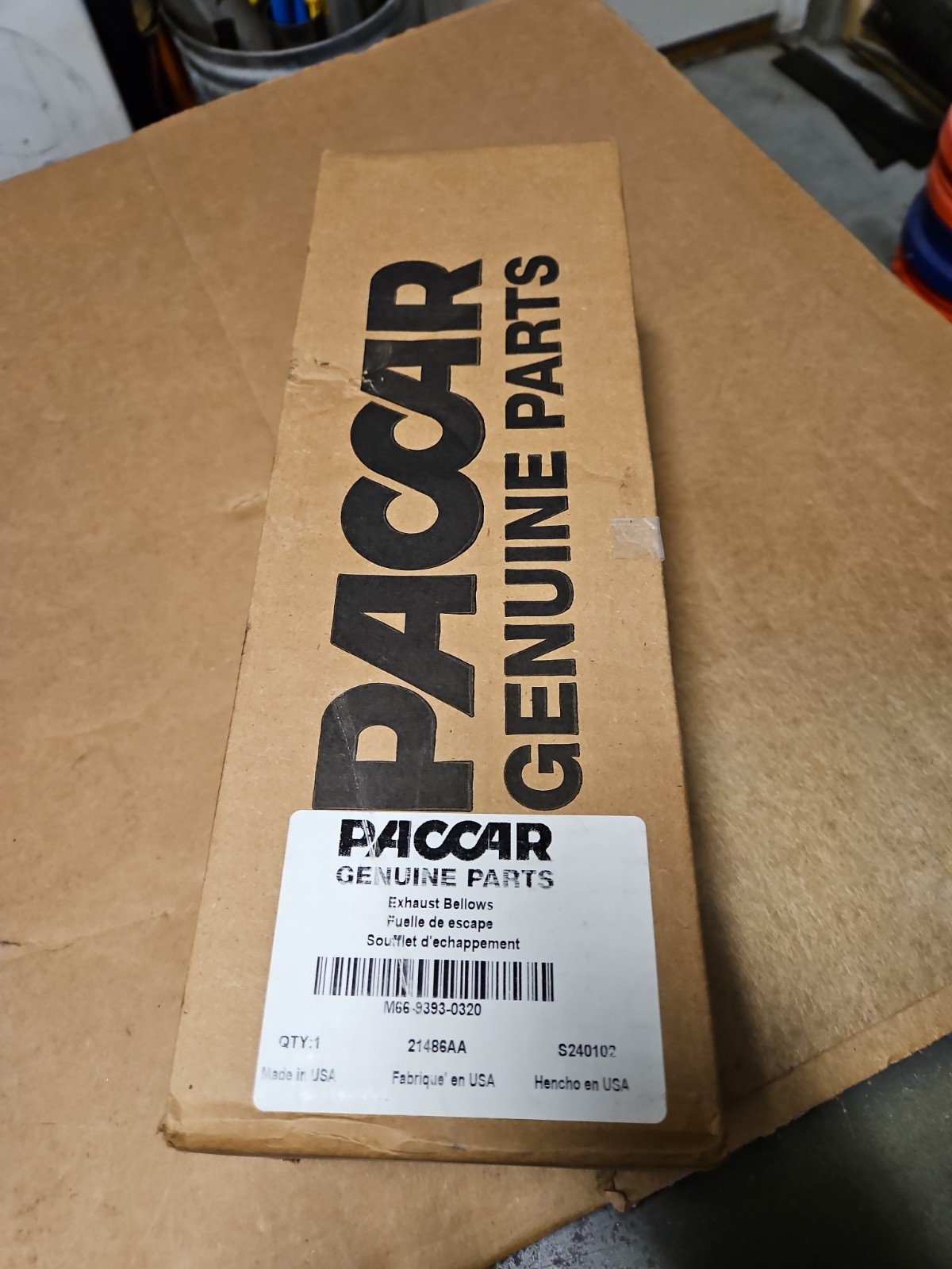 Paccar M66-9393-0320 Exhaust Bellows New 21486AA S240326 USA Made