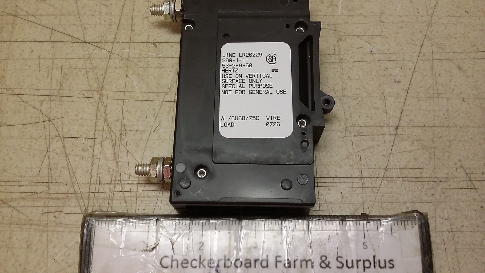 NOS Airpax Sensata Circuit Breaker 209-1-1-53-2-9-50 LR26229 1 Pole 50A 125-VDC