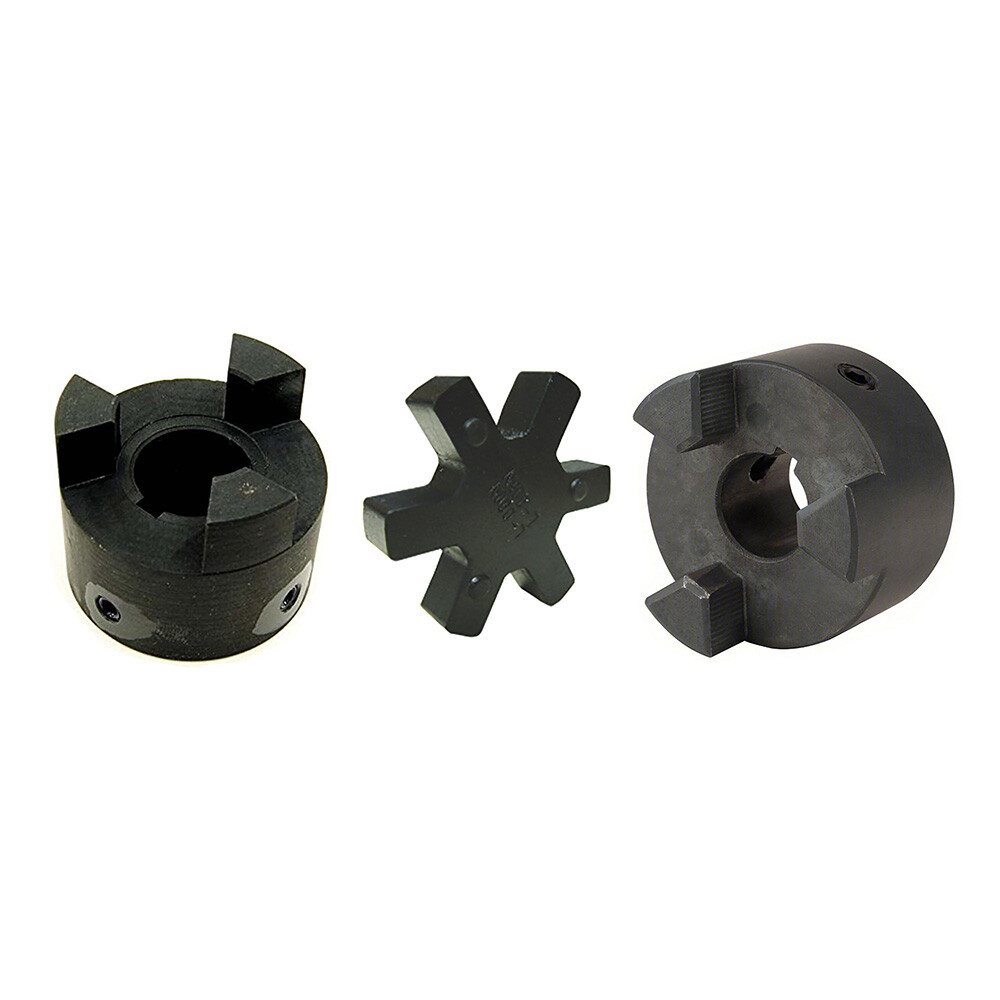 L095 L Jaw Coupling Set & Rubber Spider (1/2″ to 7/8″) Interchange w/ Lovejoy