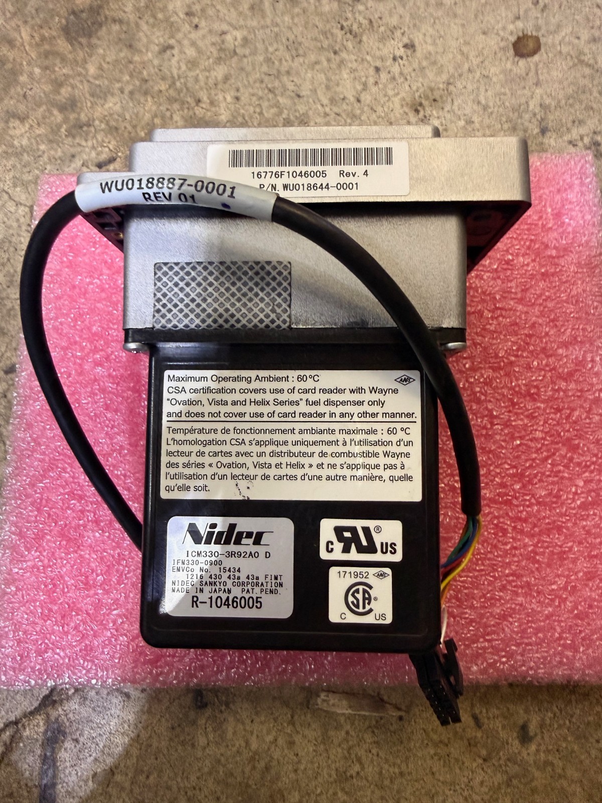 Wayne PCI-5 Injected Hybrid Chip/Mag Secure Card Reader Service Kit W2893895-002