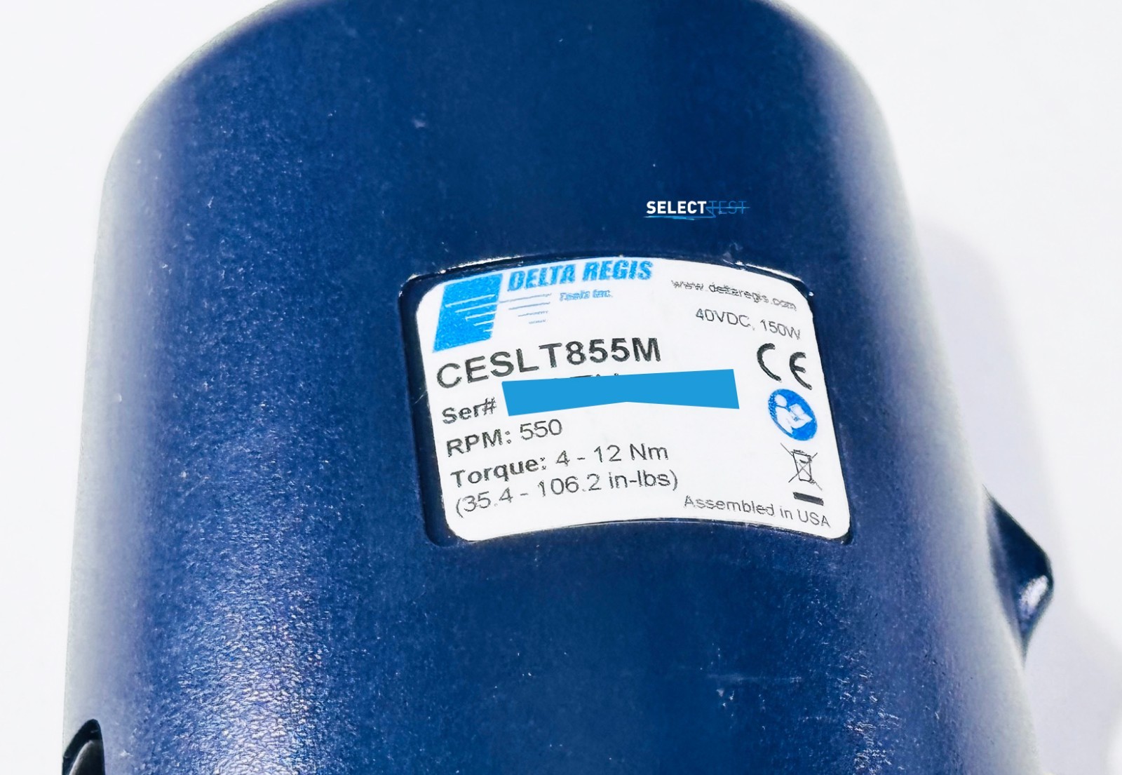 DELTA REGIS CESLT855M / BECT940HL BRUSHLESS ELECTRIC TORQUE SCREWDRIVER (REF: R)