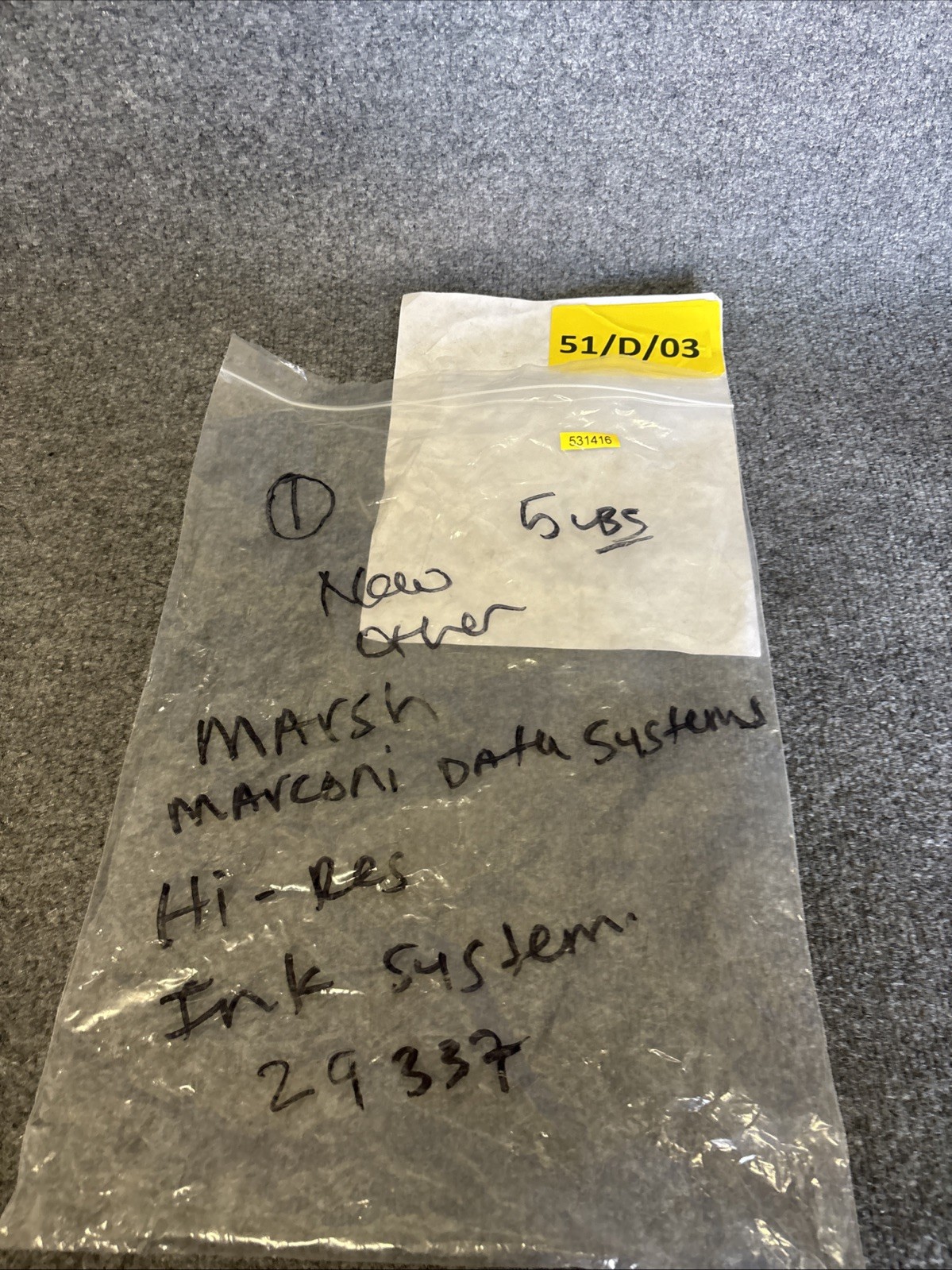 Marsh Marconi Data Systems HI-Resolution Ink System 29337 New Other
