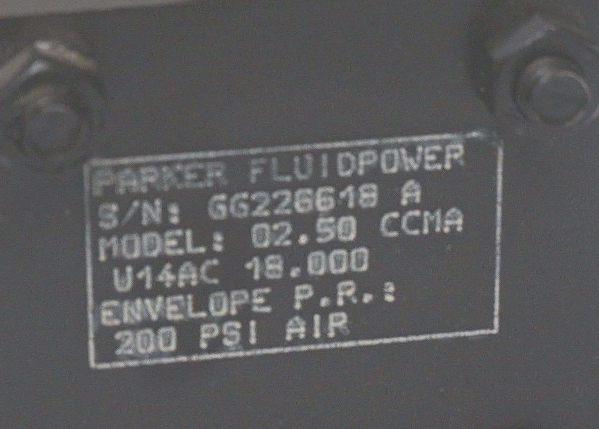 NEW PARKER FLUIDPOWER 02.50 CCMA U14AC 18.000 CYLINDER